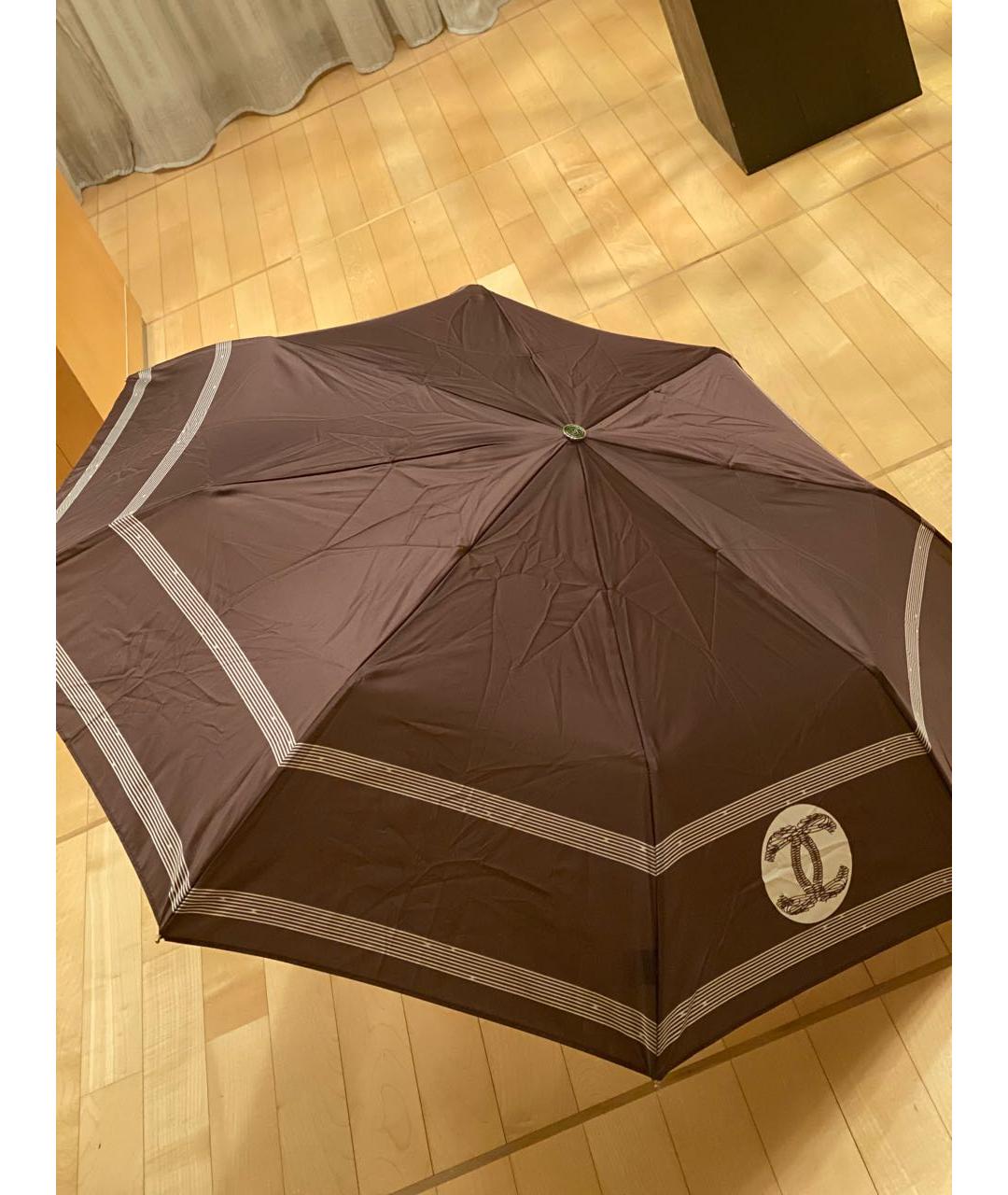 CHANEL PRE-OWNED Коричневый зонт, фото 2