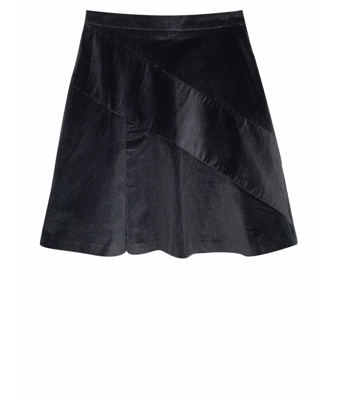 MAX&CO Темно-синяя хлопковая юбка миди, фото 1