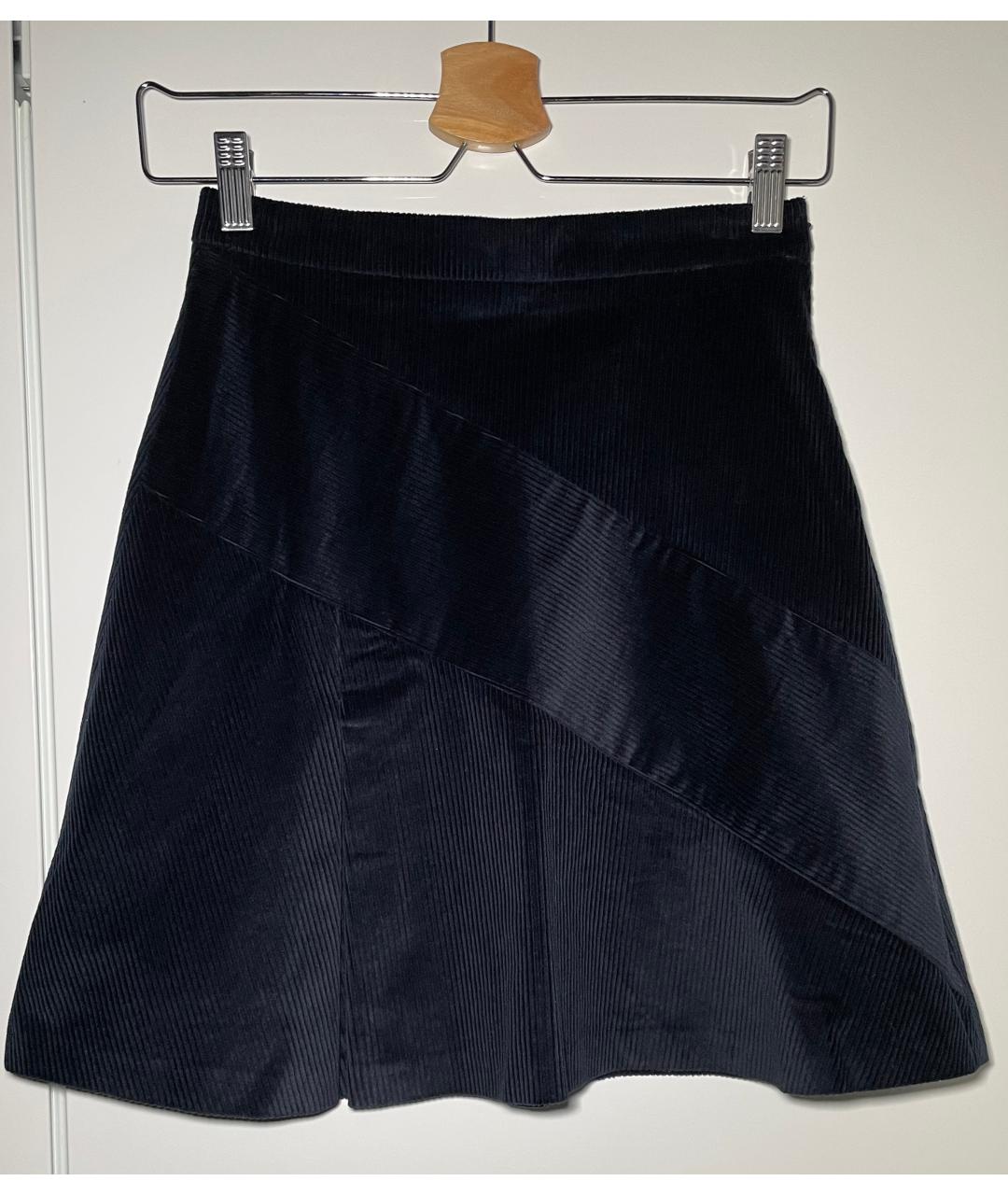 MAX&CO Темно-синяя хлопковая юбка миди, фото 4