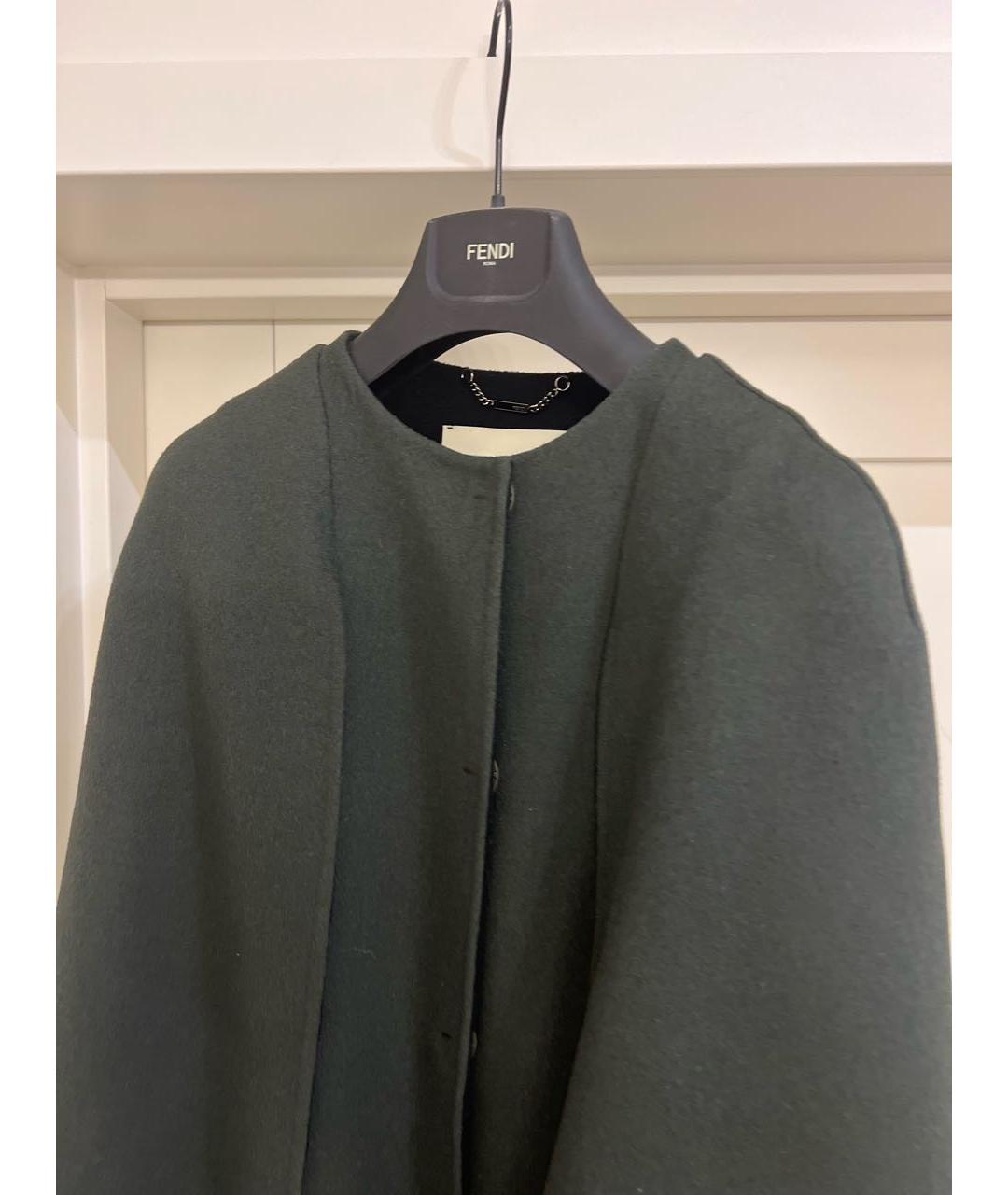 FENDI Зеленые шерстяное пальто, фото 4