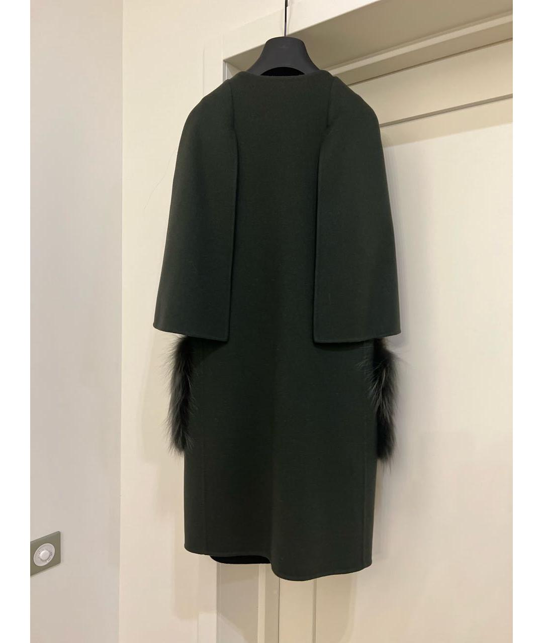 FENDI Зеленые шерстяное пальто, фото 2