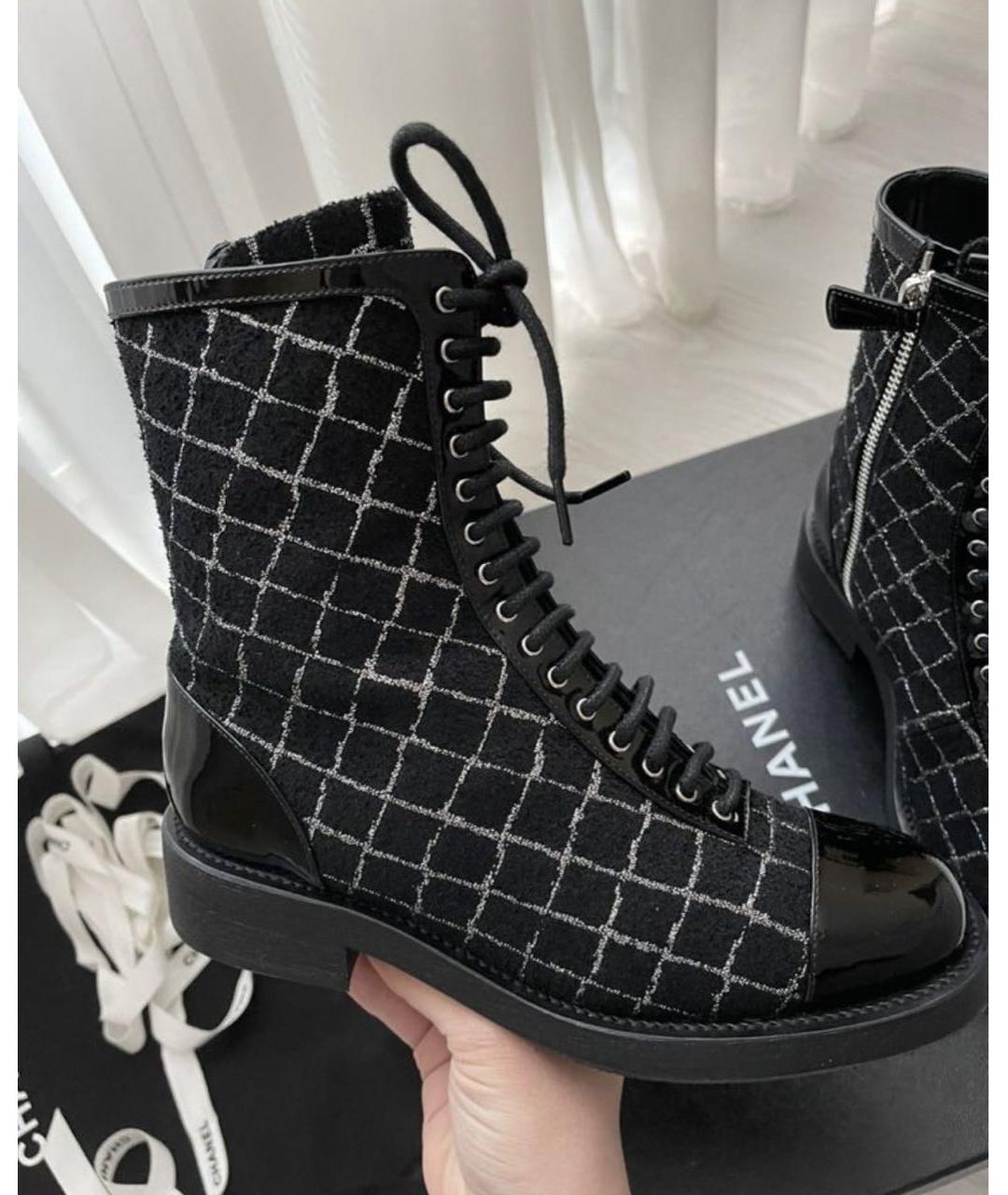 CHANEL Черные ботинки, фото 3