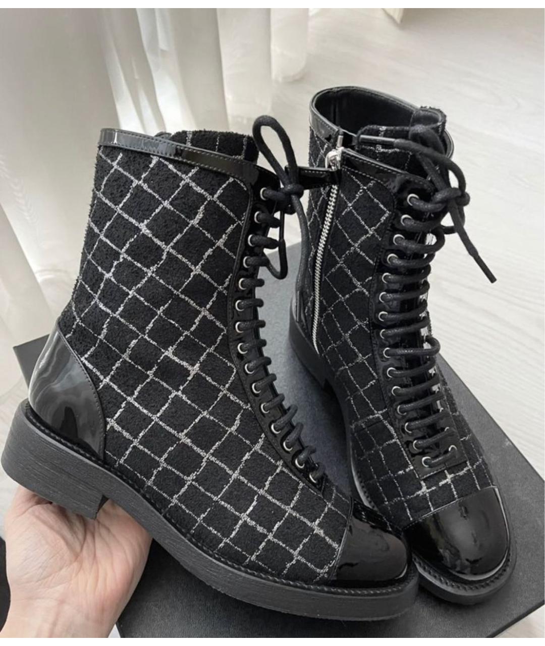 CHANEL Черные ботинки, фото 6