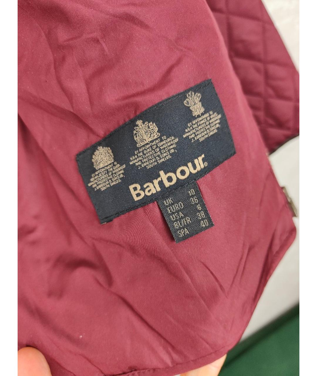 BARBOUR Бордовая куртка, фото 8