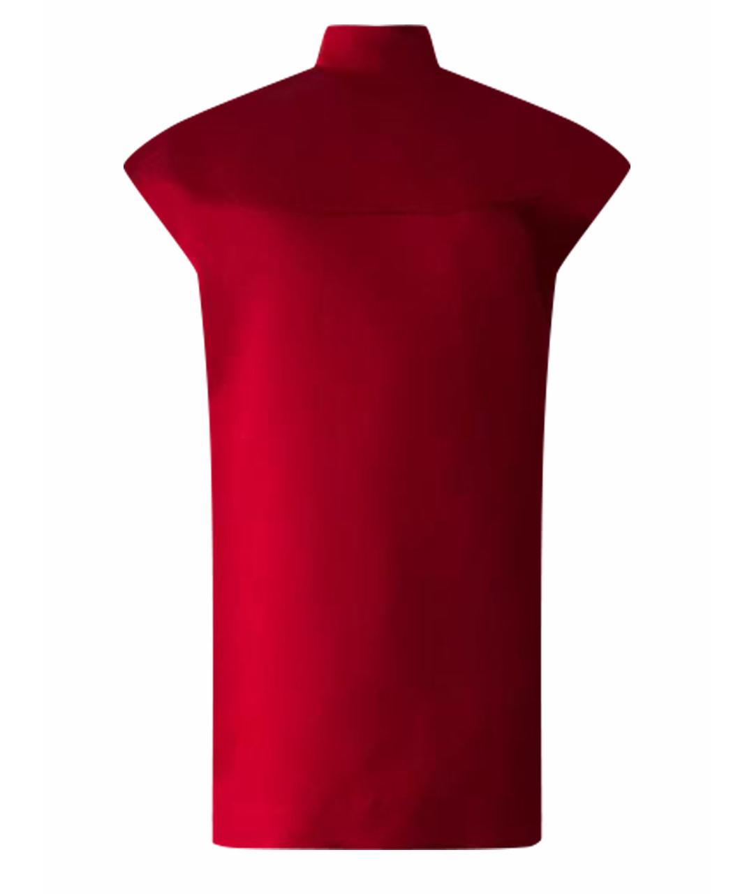 VIKA GAZINSKAYA Красное шелковое повседневное платье, фото 1