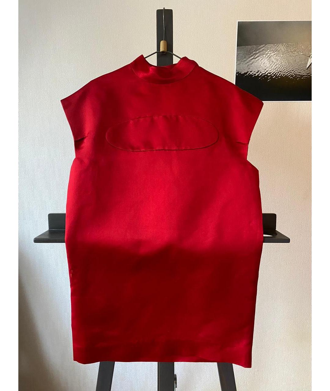 VIKA GAZINSKAYA Красное шелковое повседневное платье, фото 6