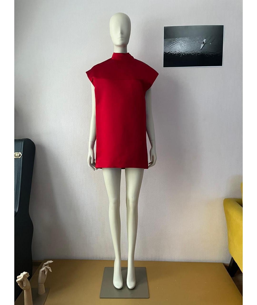 VIKA GAZINSKAYA Красное шелковое повседневное платье, фото 8