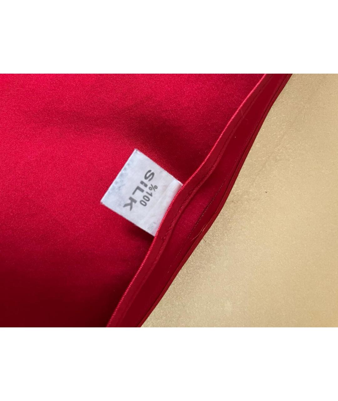 VIKA GAZINSKAYA Красное шелковое повседневное платье, фото 2