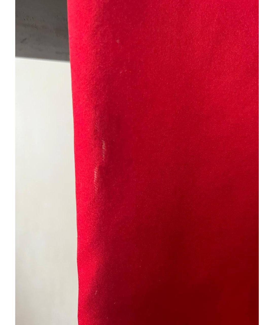 VIKA GAZINSKAYA Красное шелковое повседневное платье, фото 7