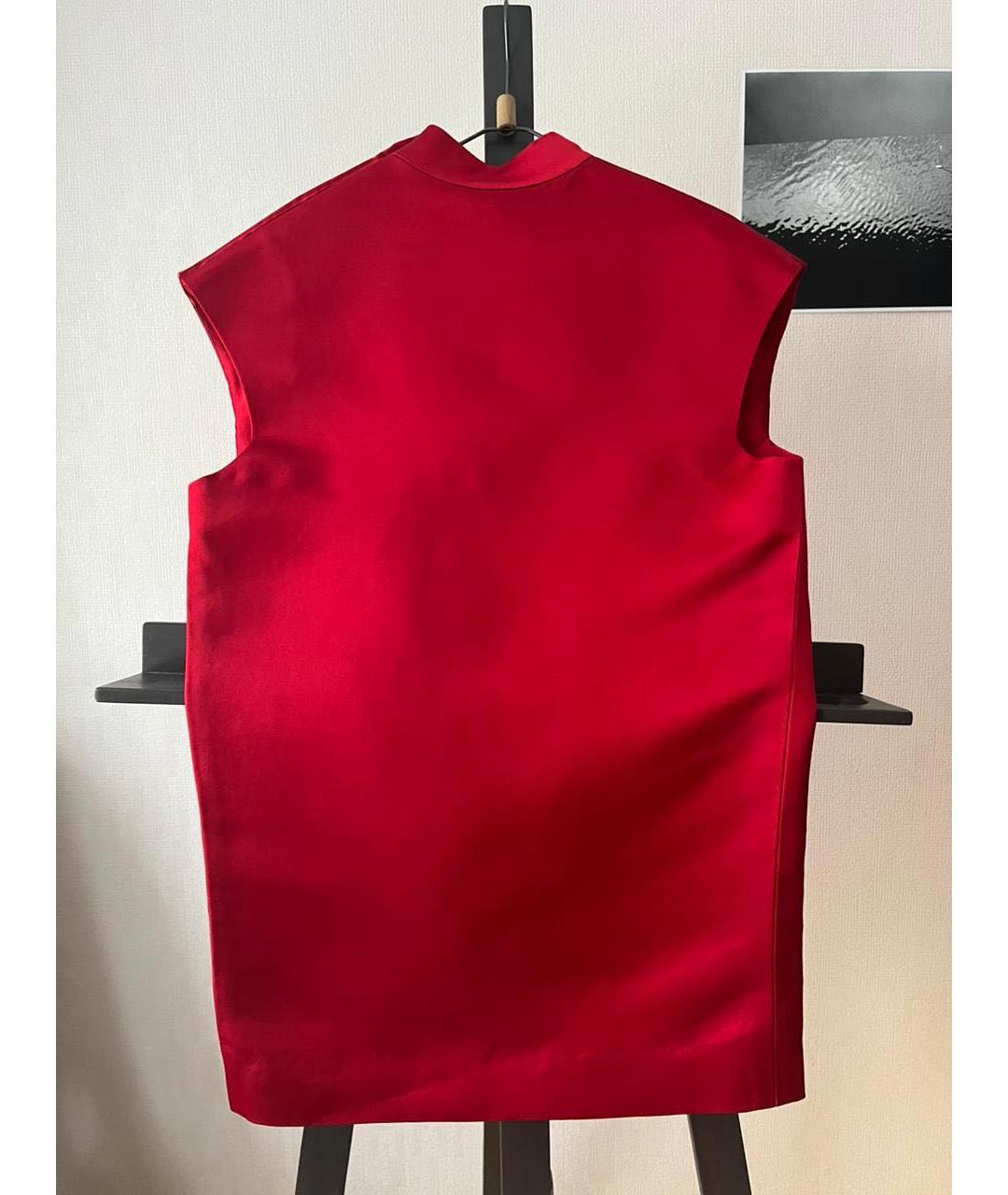 VIKA GAZINSKAYA Красное шелковое повседневное платье, фото 4