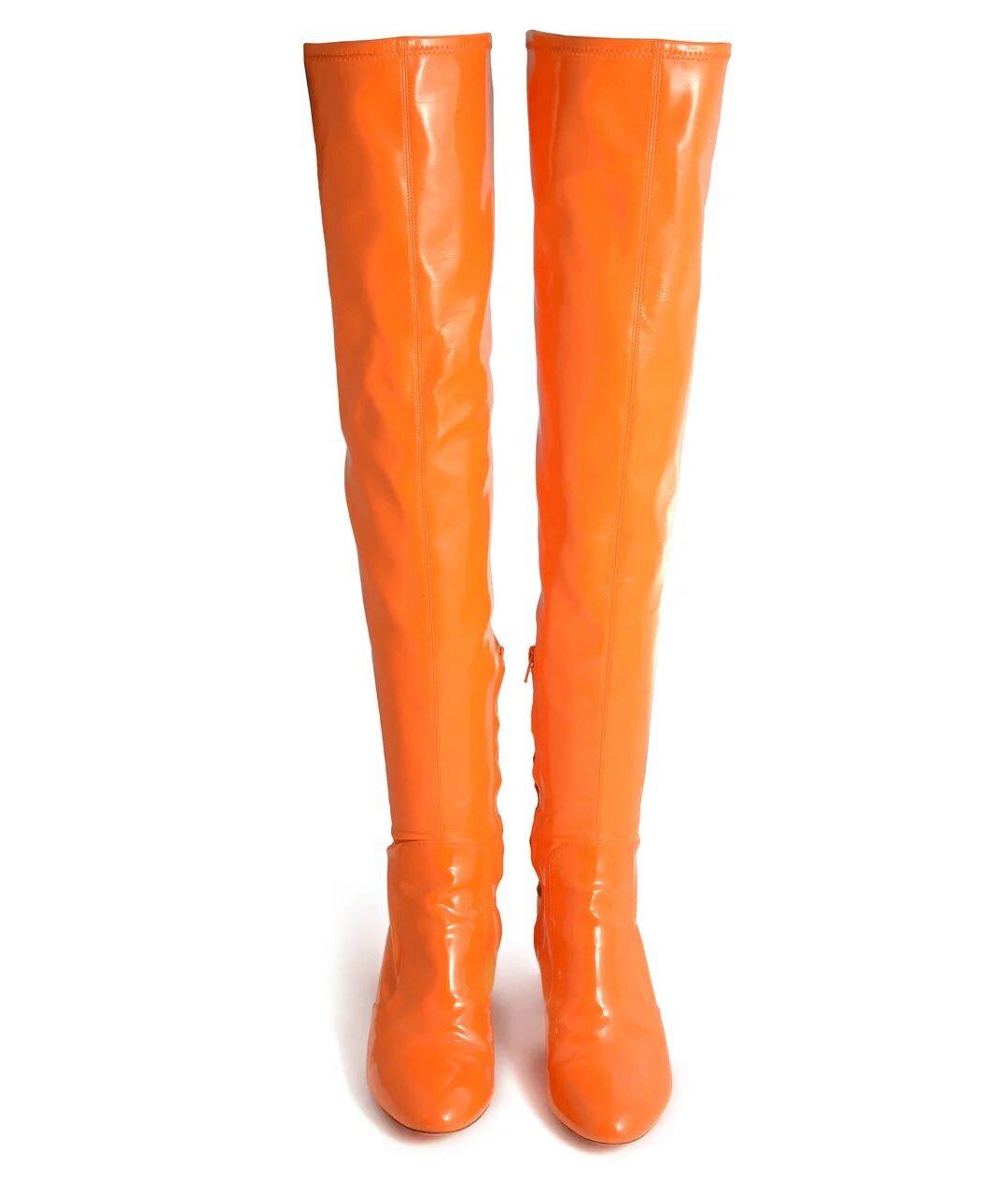 LOUIS VUITTON PRE-OWNED Оранжевое сапоги из лакированной кожи, фото 5