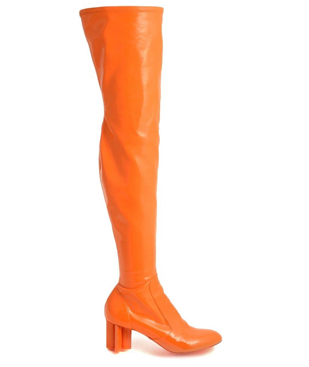 LOUIS VUITTON PRE-OWNED Оранжевое сапоги из лакированной кожи, фото 1