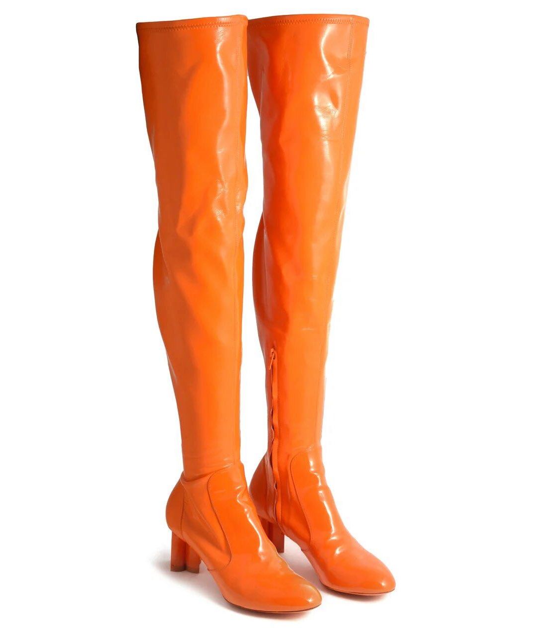 LOUIS VUITTON PRE-OWNED Оранжевое сапоги из лакированной кожи, фото 2
