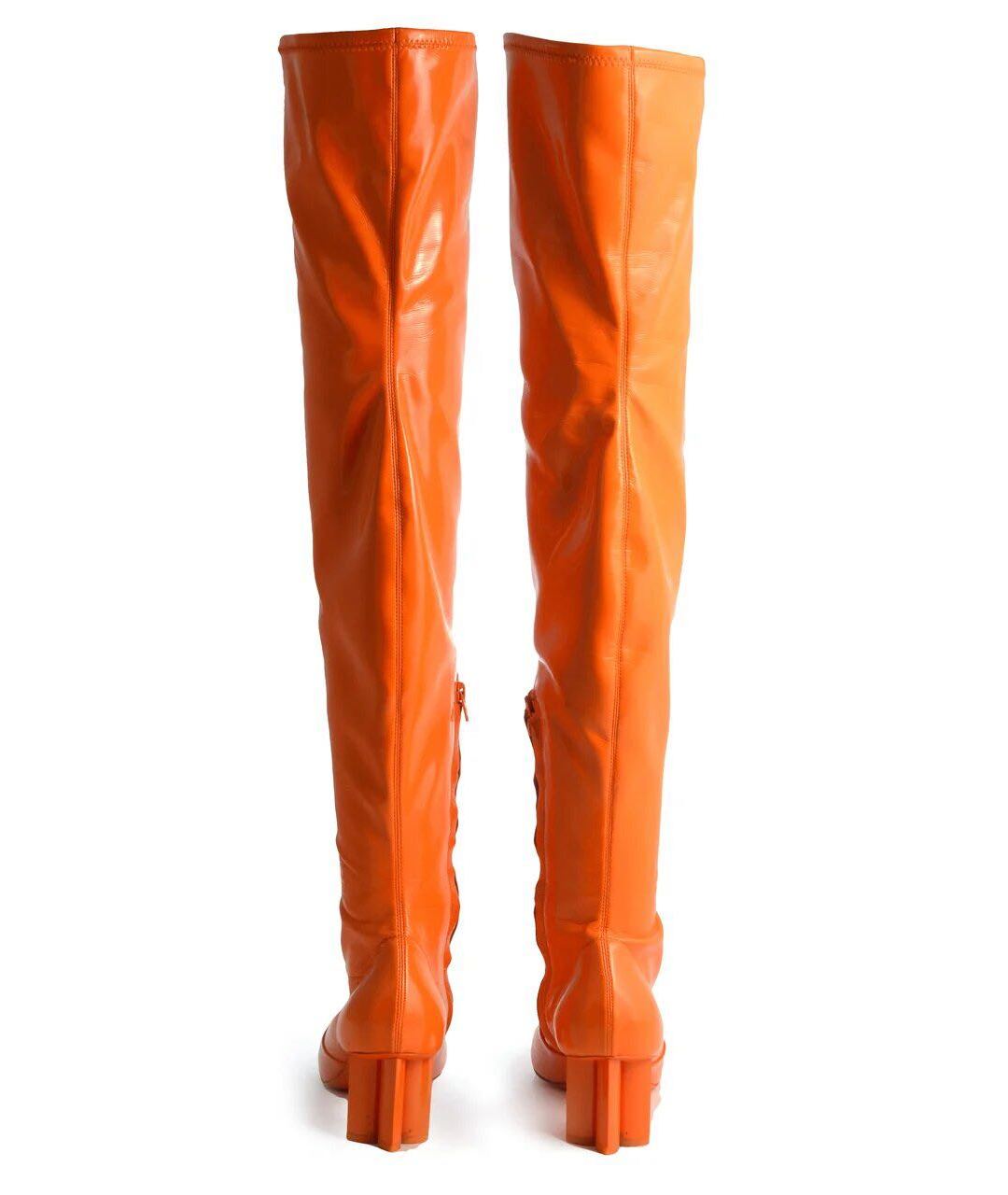 LOUIS VUITTON PRE-OWNED Оранжевое сапоги из лакированной кожи, фото 4