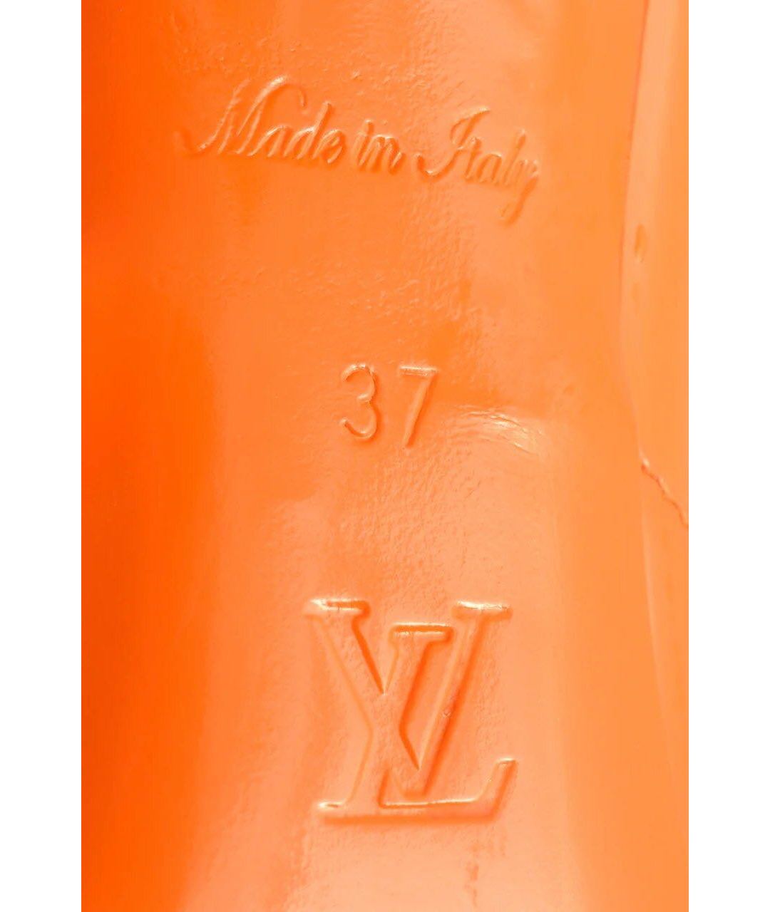 LOUIS VUITTON PRE-OWNED Оранжевое сапоги из лакированной кожи, фото 6