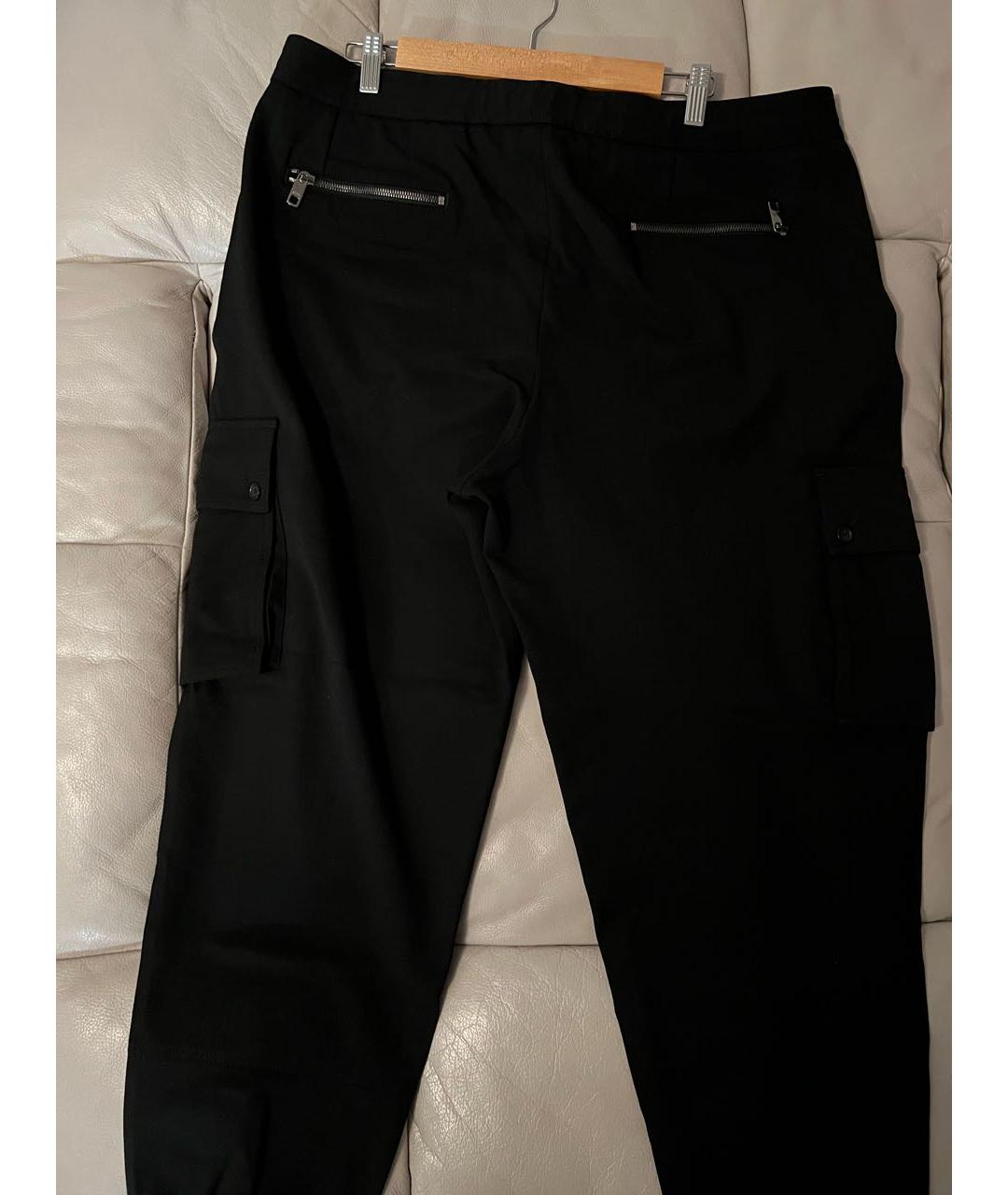 DOLCE&GABBANA Черные шерстяные повседневные брюки, фото 2
