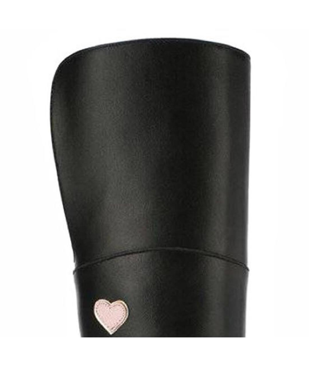 DOLCE&GABBANA Черные кожаные сапоги, фото 3