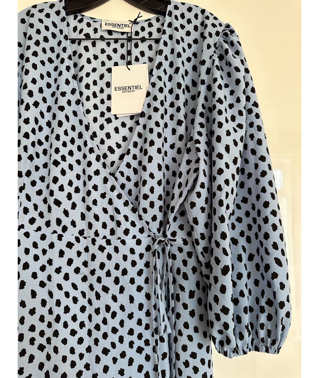 ESSENTIEL ANTWERP Голубое полиэстеровое повседневное платье, фото 4