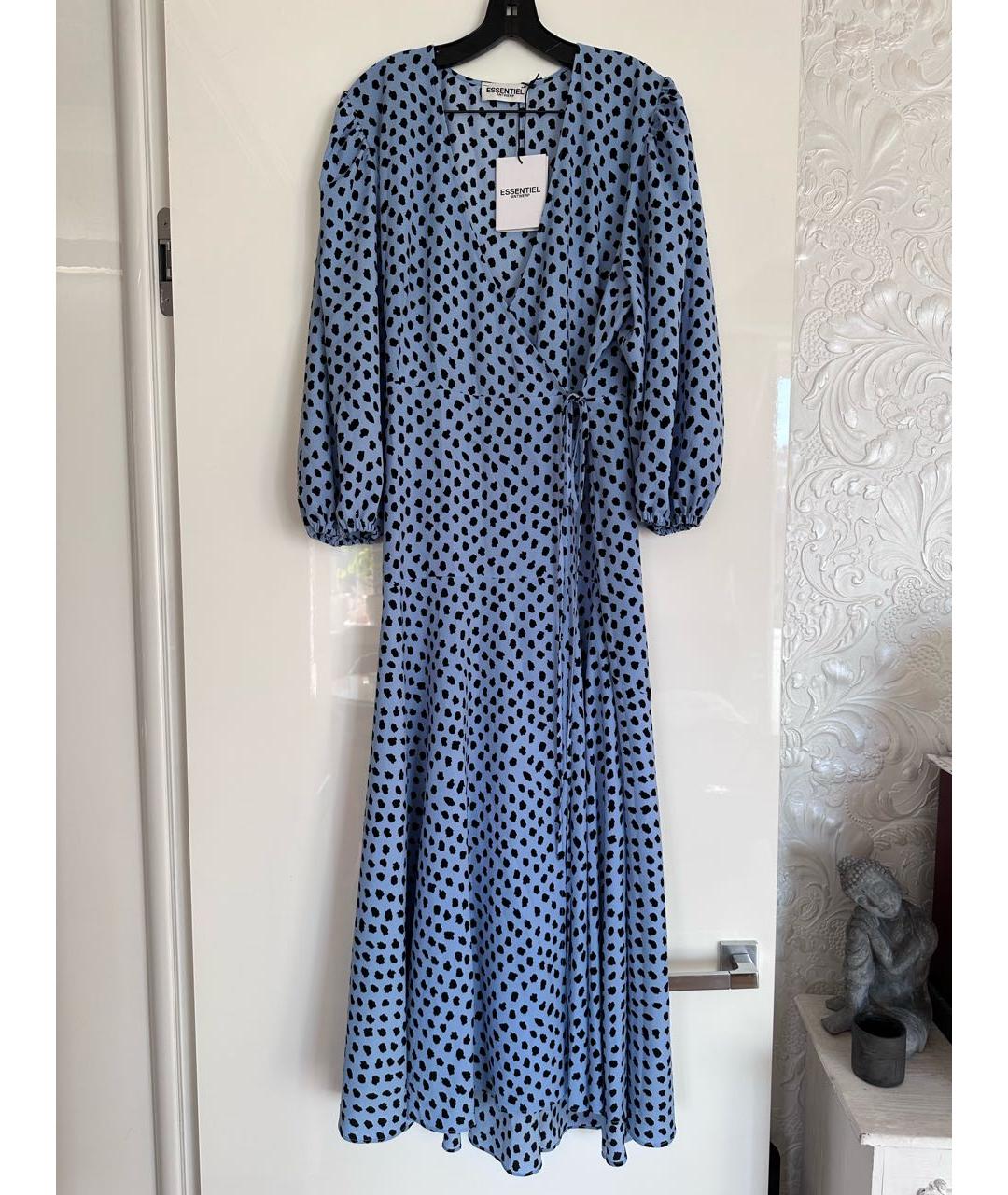 ESSENTIEL ANTWERP Голубое полиэстеровое повседневное платье, фото 5