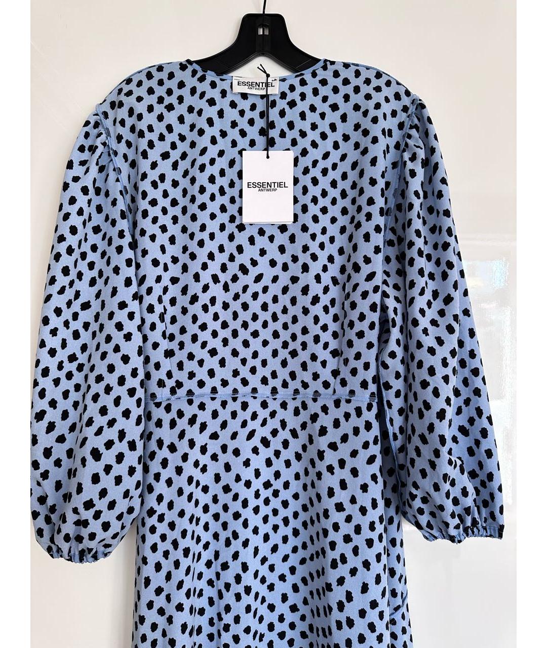 ESSENTIEL ANTWERP Голубое полиэстеровое повседневное платье, фото 3