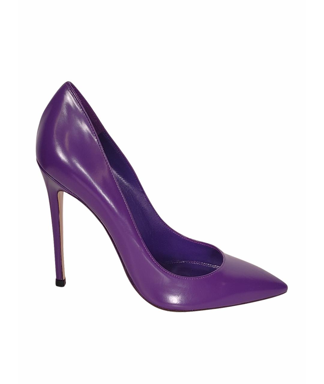 GIANVITO ROSSI Фиолетовые кожаные туфли, фото 1