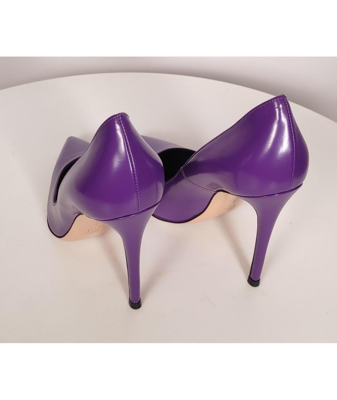 GIANVITO ROSSI Фиолетовые кожаные туфли, фото 6