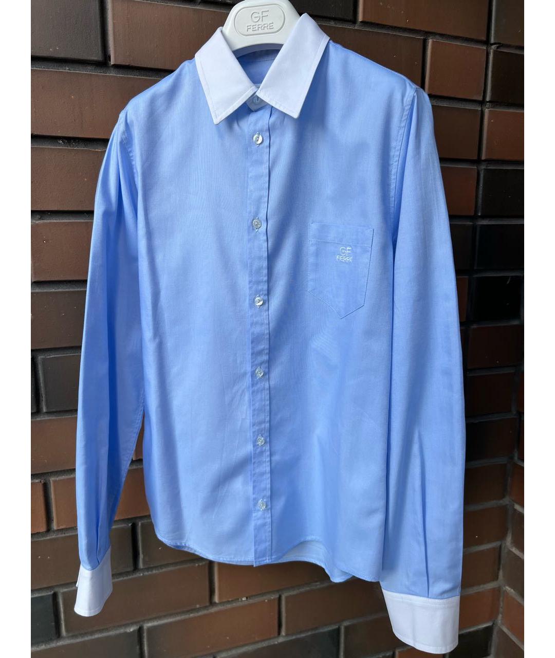 GIANFRANCO FERRE Голубая хлопковая детская рубашка, фото 2
