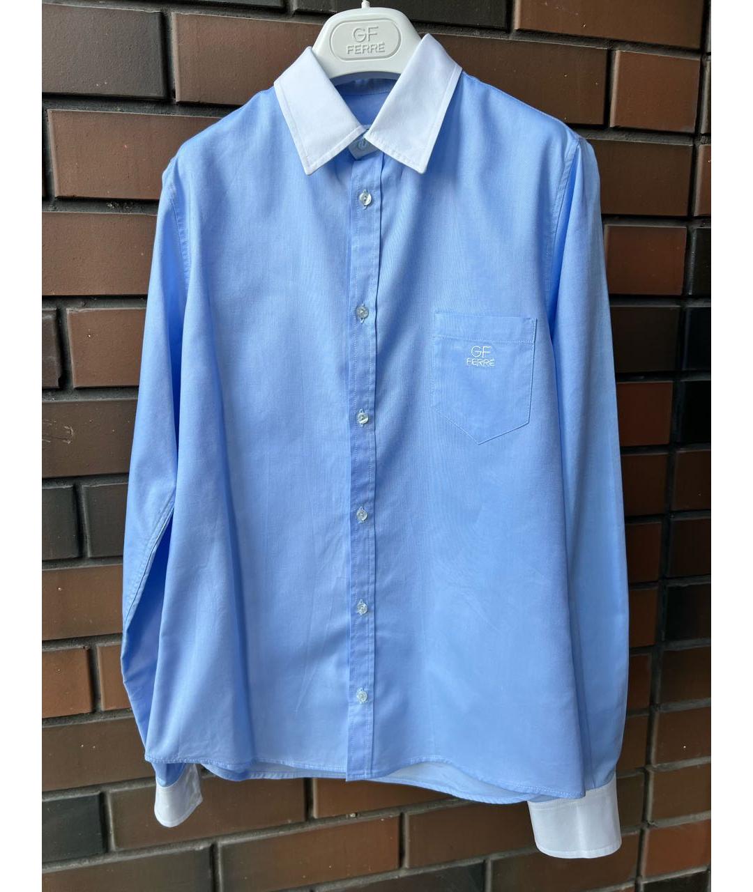 GIANFRANCO FERRE Голубая хлопковая детская рубашка, фото 3