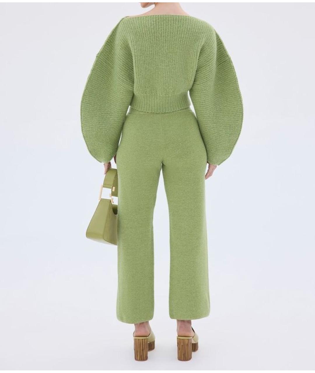 CULT GAIA Зеленый шерстяной костюм с брюками, фото 5