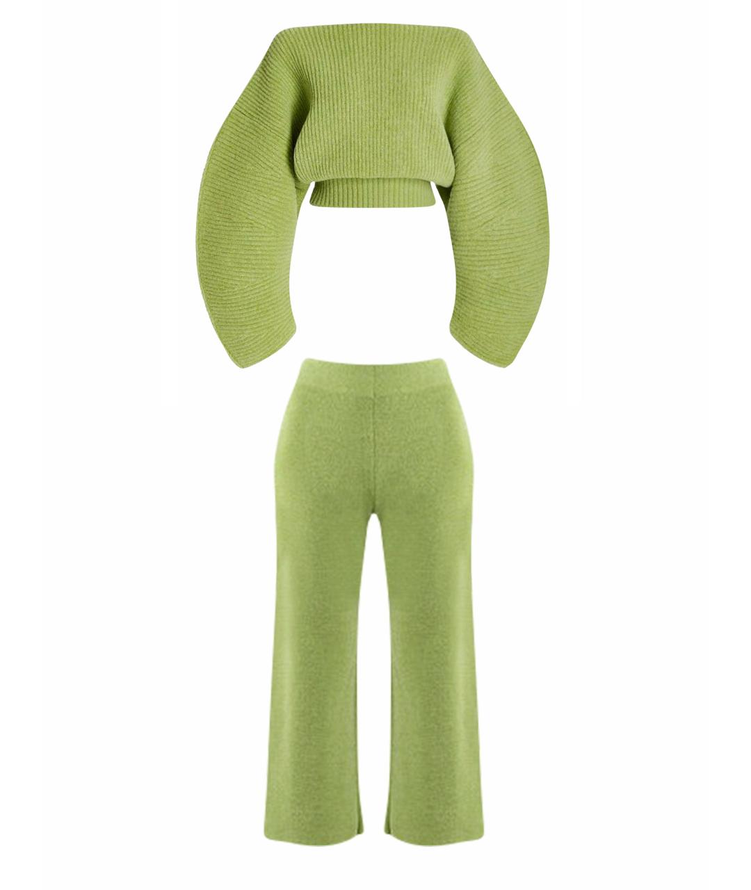 CULT GAIA Зеленый шерстяной костюм с брюками, фото 1