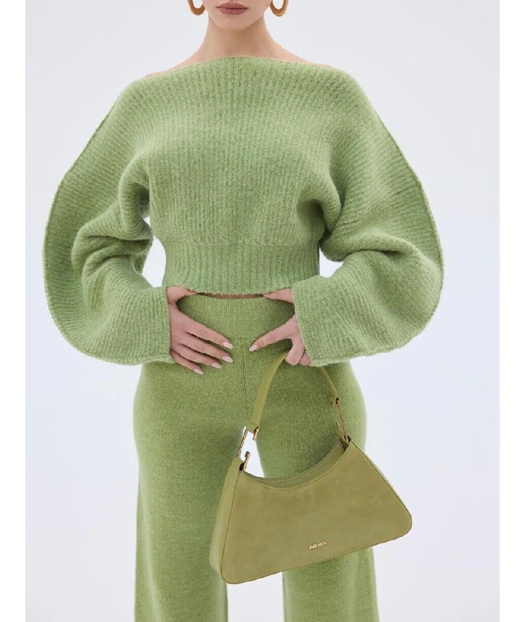 CULT GAIA Зеленый шерстяной костюм с брюками, фото 3