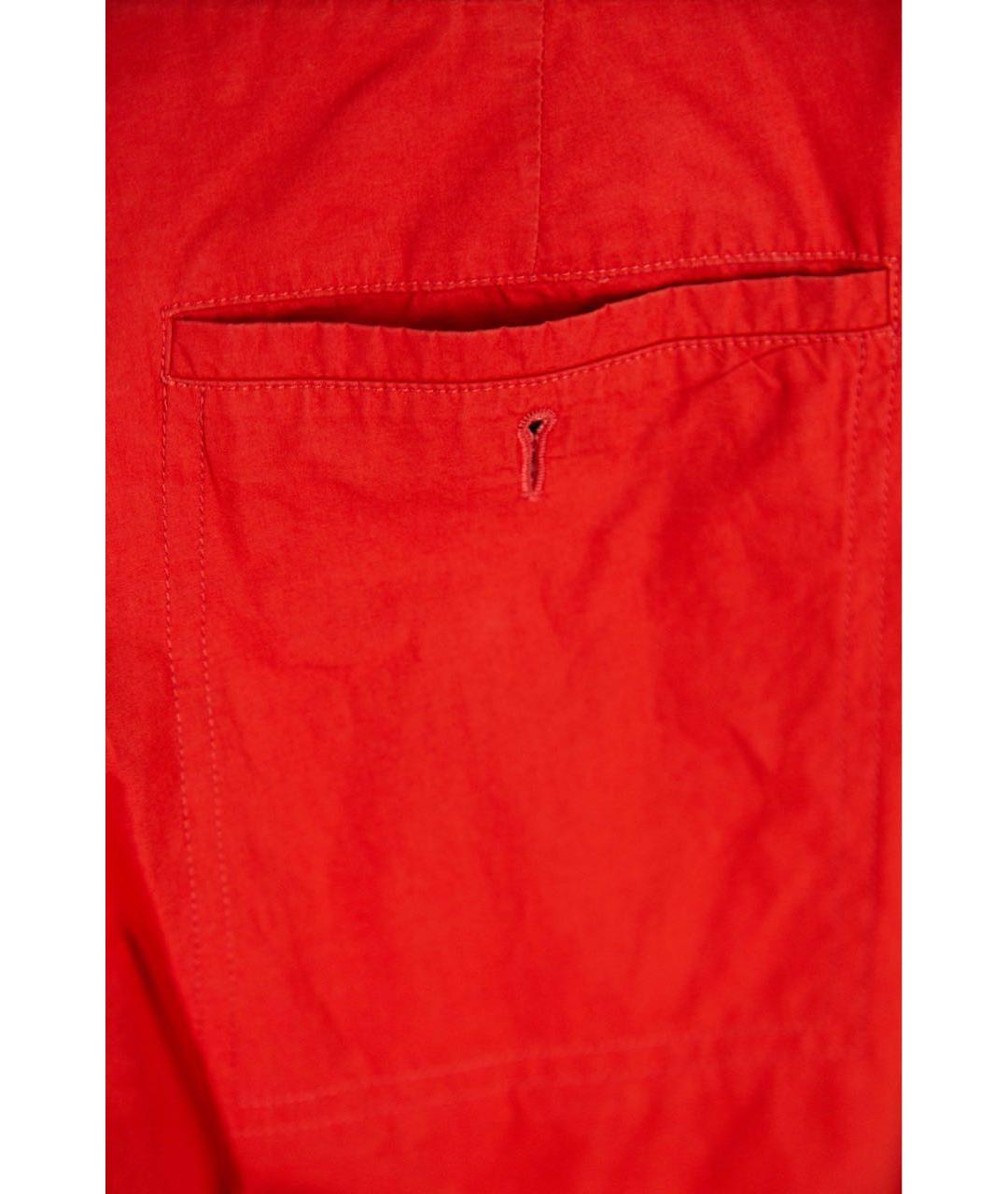 HERMES Красные хлопковые брюки чинос, фото 5