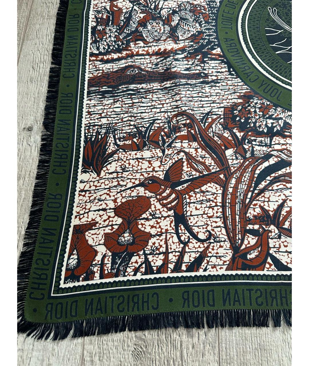 CHRISTIAN DIOR PRE-OWNED Зеленый шелковый платок, фото 3