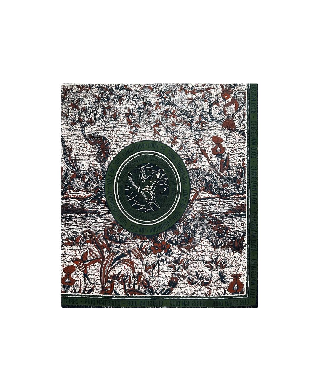 CHRISTIAN DIOR PRE-OWNED Зеленый шелковый платок, фото 1