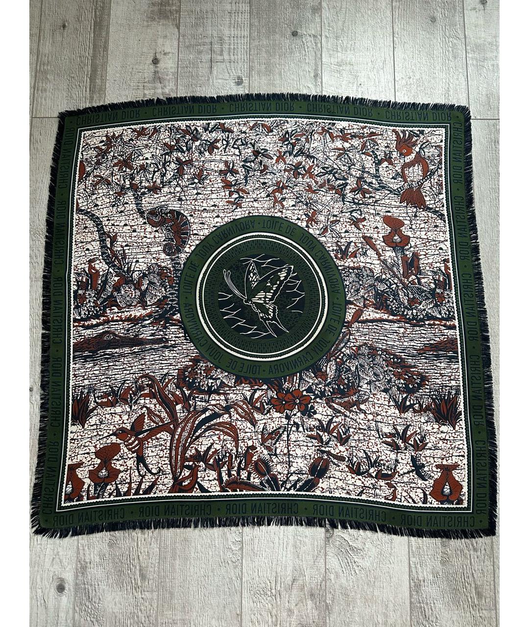 CHRISTIAN DIOR PRE-OWNED Зеленый шелковый платок, фото 5