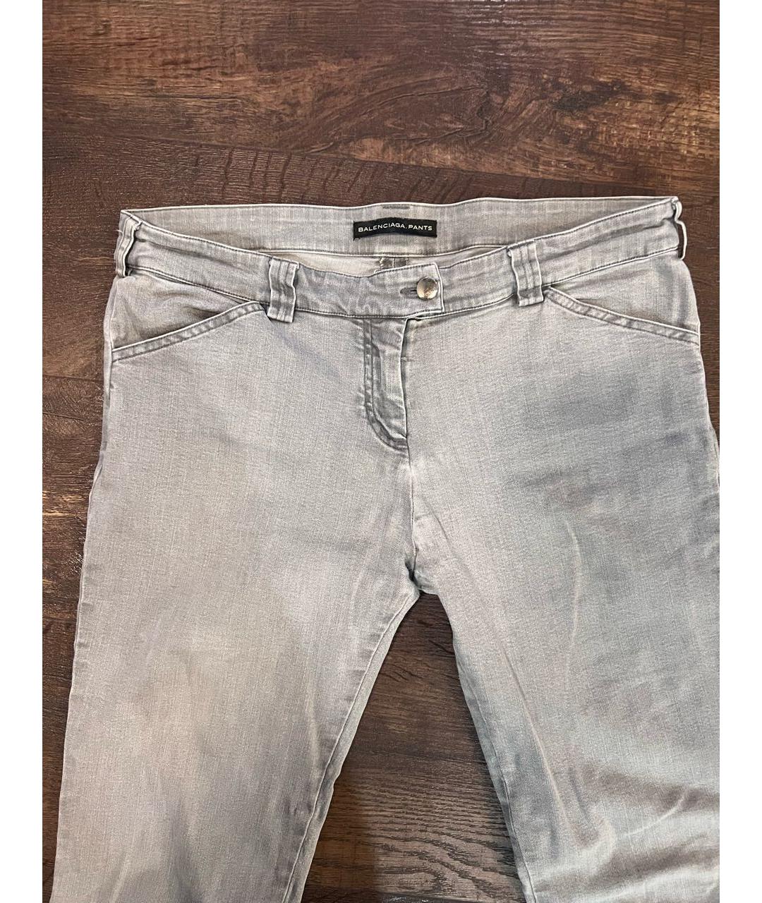 BALENCIAGA Серые хлопковые джинсы слим, фото 3