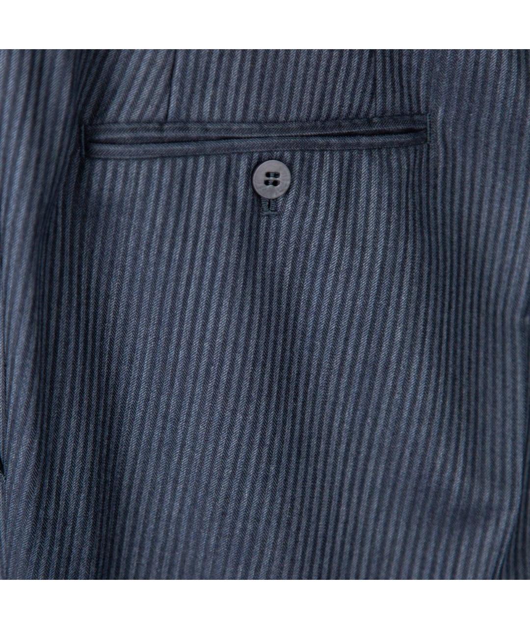 STEFANO RICCI Синие шерстяные брюки чинос, фото 6