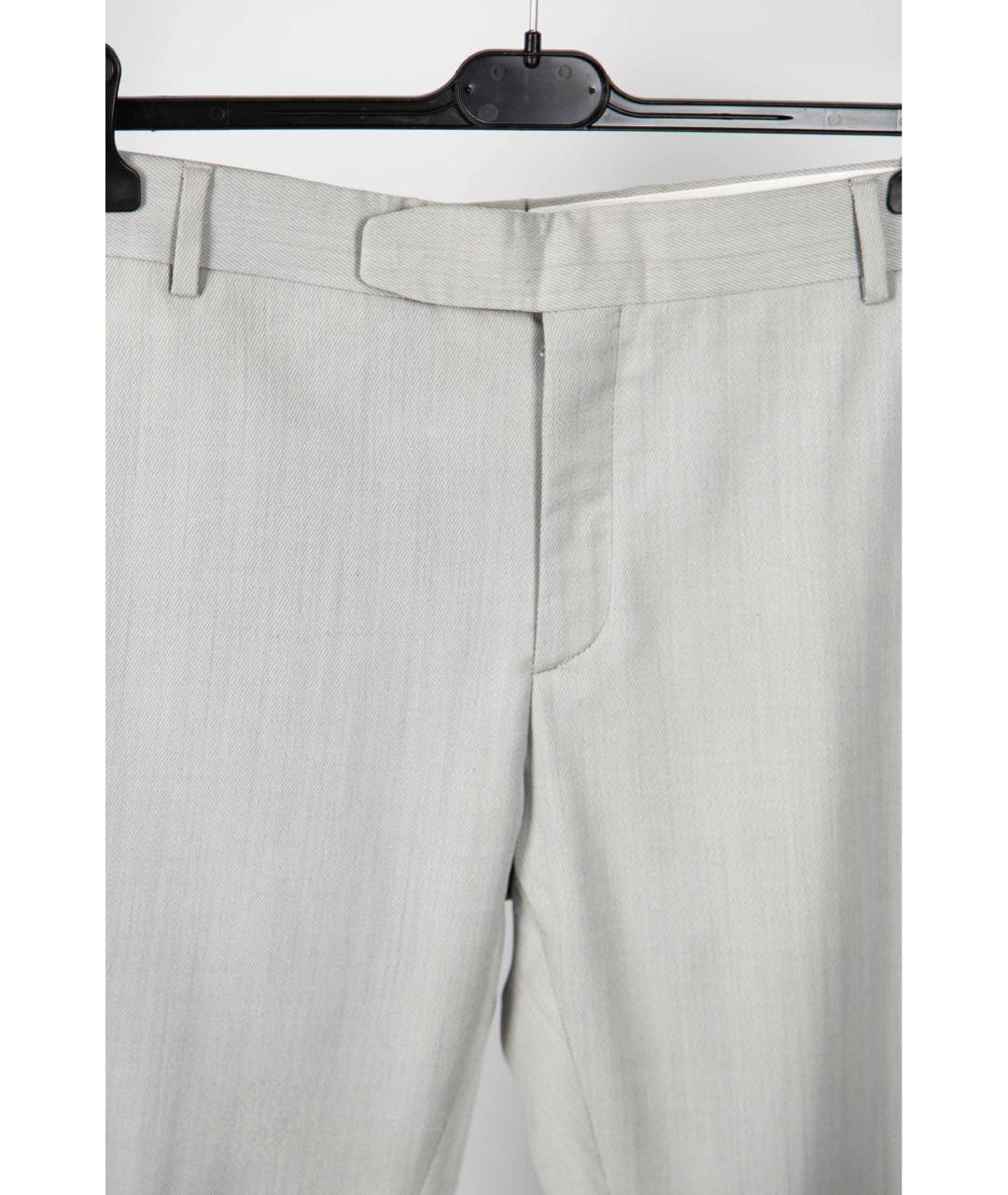 BRIONI Серые хлопковые брюки чинос, фото 4
