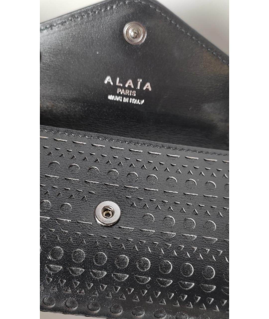 ALAIA Черный кожаный кошелек, фото 5