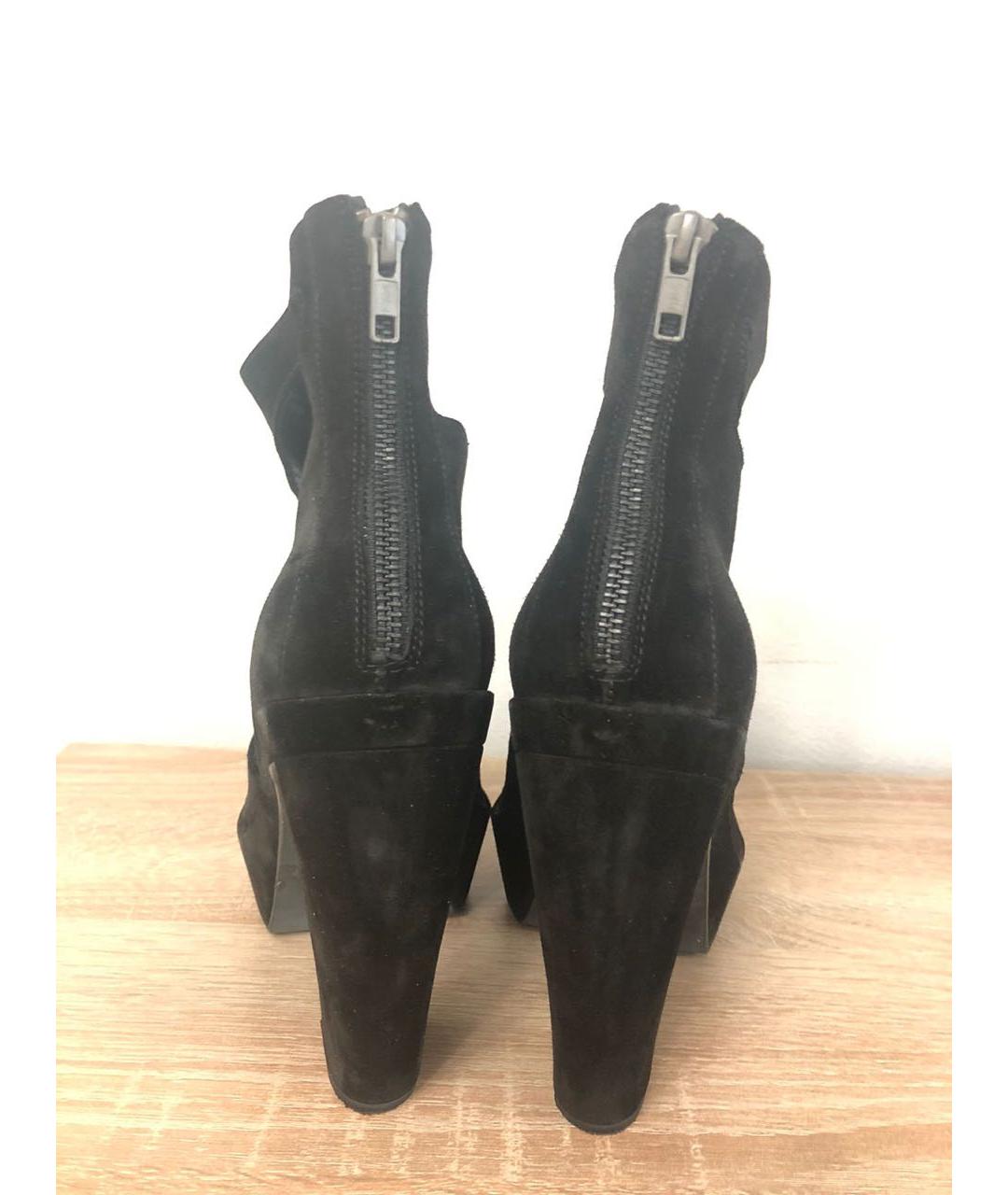 ANN DEMEULEMEESTER Черные замшевые туфли, фото 4