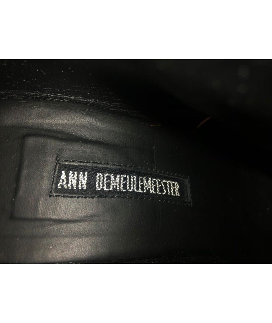 ANN DEMEULEMEESTER Черные замшевые туфли, фото 5