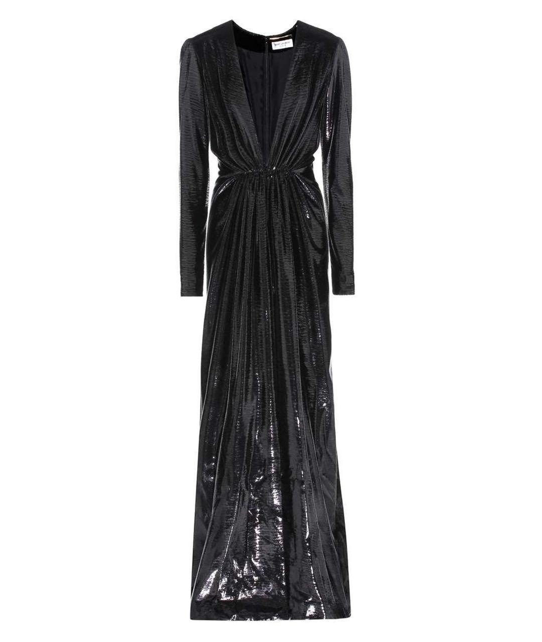 SAINT LAURENT Черное вечернее платье, фото 1