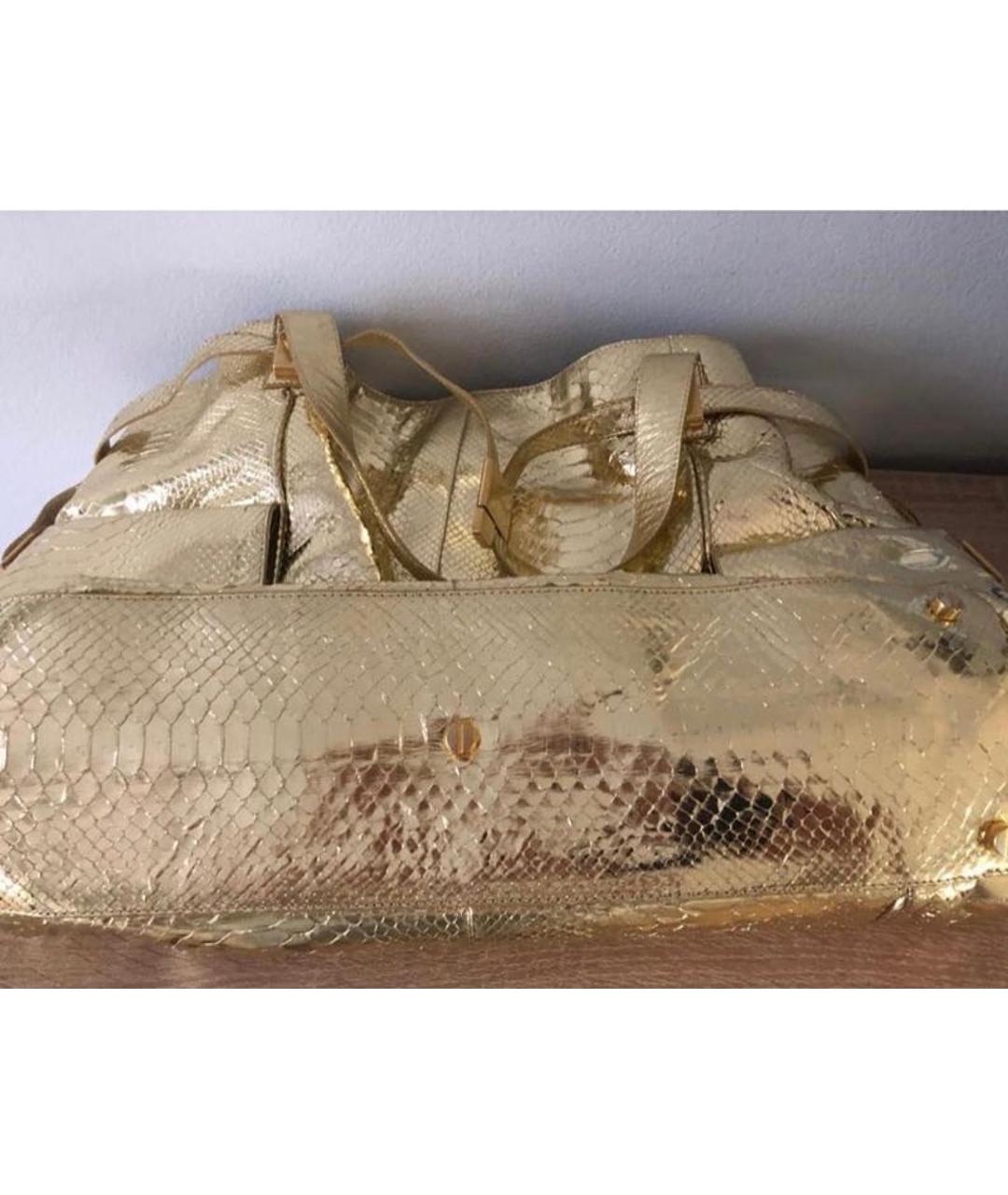 MICHAEL KORS COLLECTION Золотая сумка тоут из экзотической кожи, фото 6