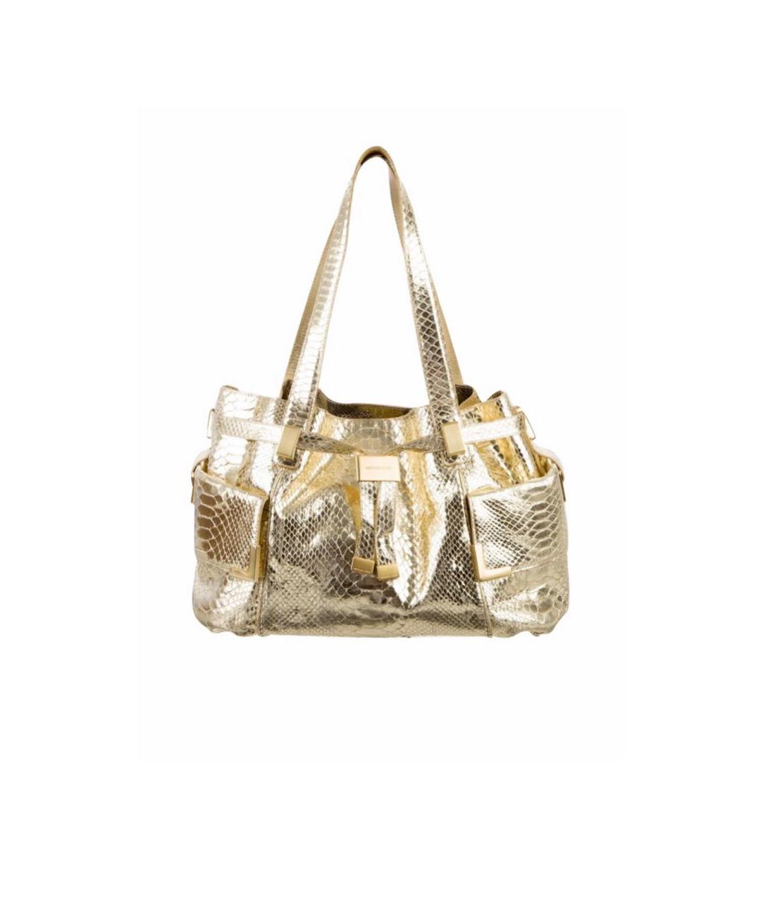 MICHAEL KORS COLLECTION Золотая сумка тоут из экзотической кожи, фото 1