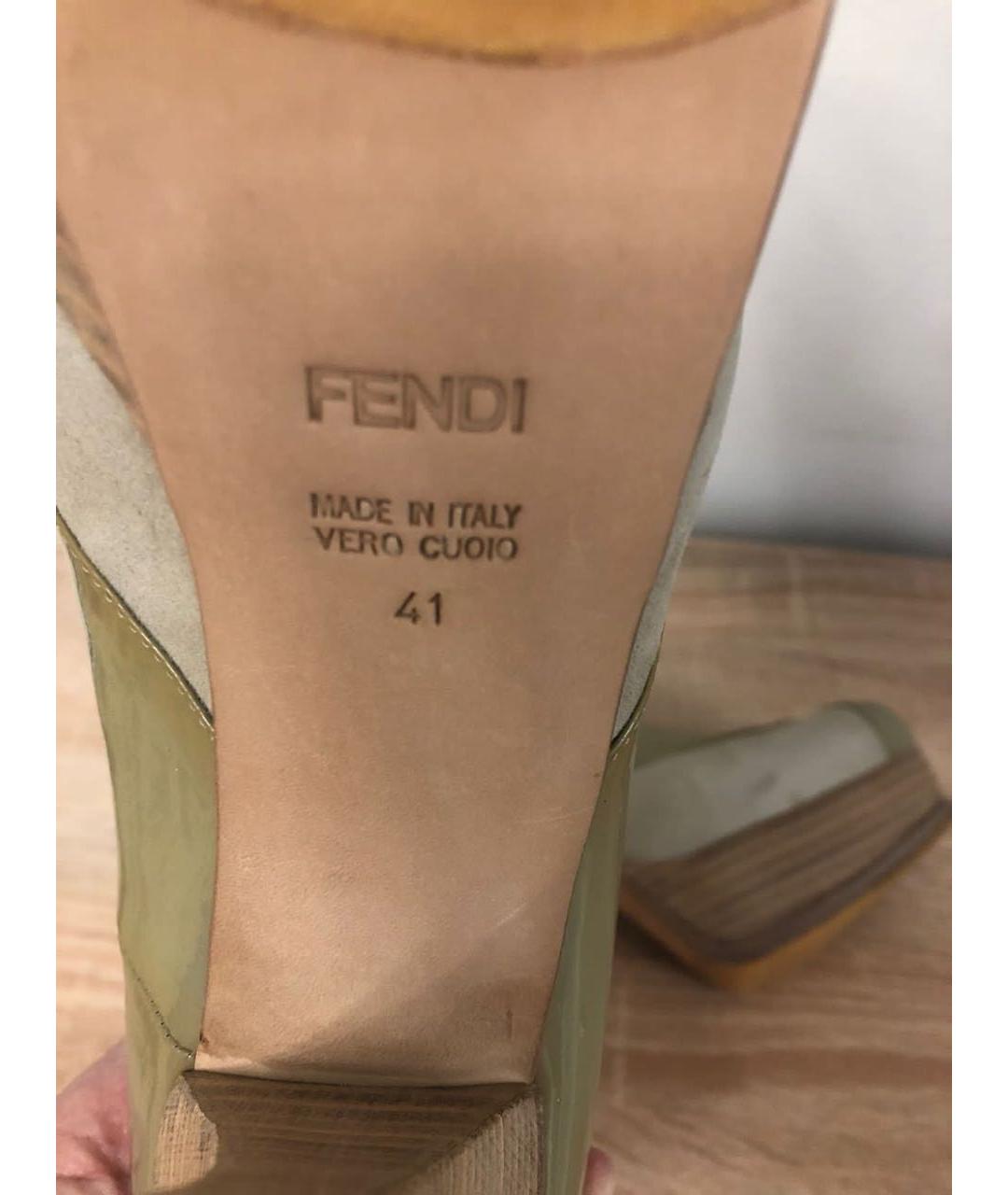 FENDI Мульти туфли из лакированной кожи, фото 5