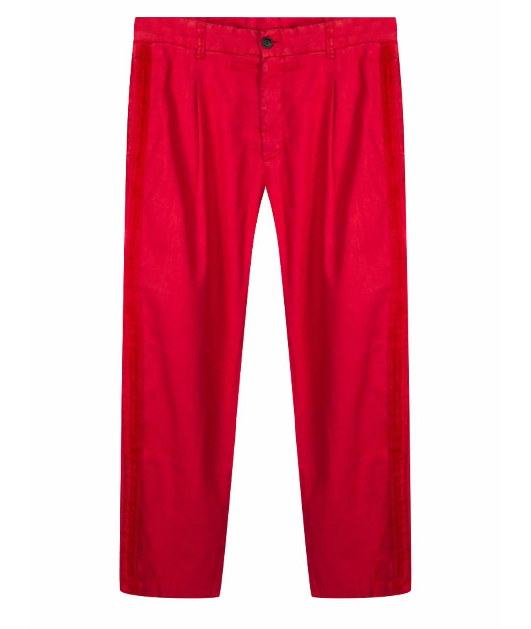 GIORGIO ARMANI Красные льняные брюки чинос, фото 1