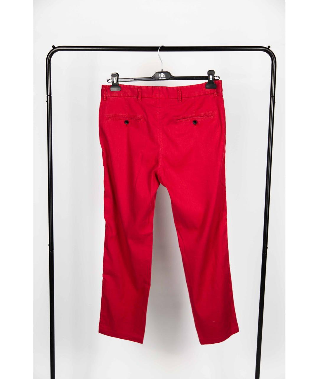 GIORGIO ARMANI Красные льняные брюки чинос, фото 2
