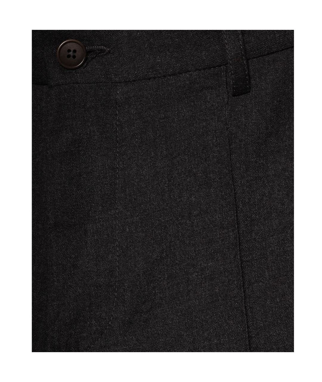 GIORGIO ARMANI Черные шерстяные классические брюки, фото 3