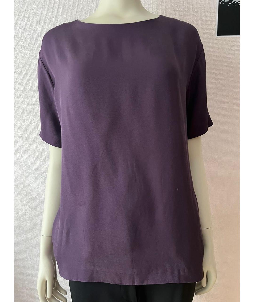 MARNI Фиолетовая шелковая блузы, фото 8