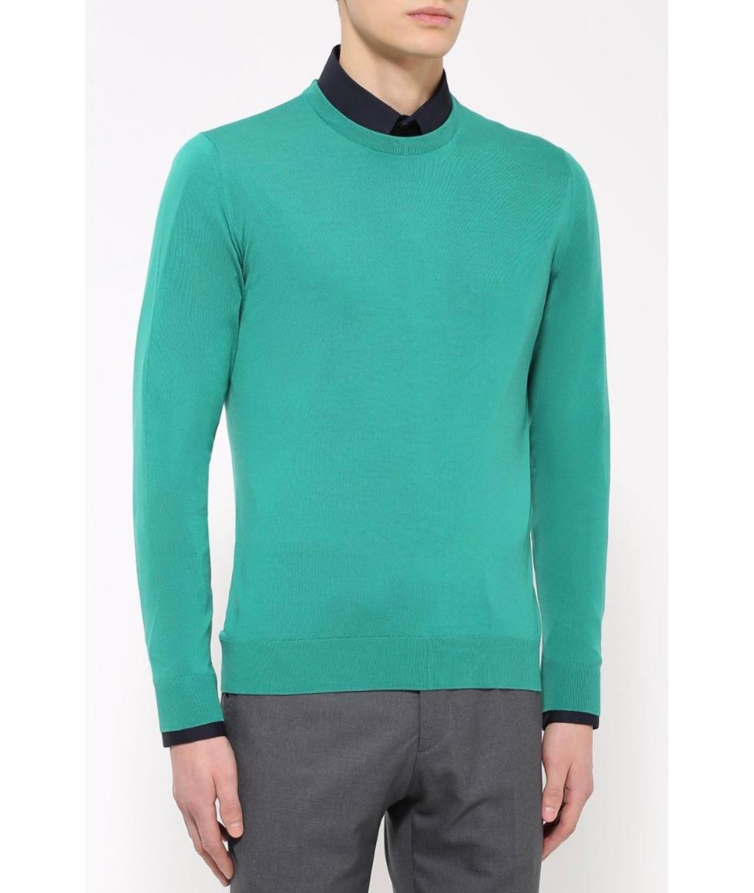 KITON Зеленый шерстяной джемпер / свитер, фото 3